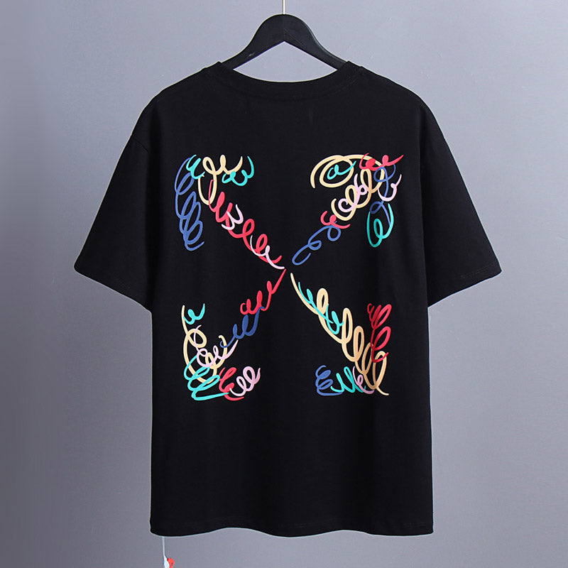 OFF-WHITE "Multicolor Scribble" Arrow Graphic T-Shirt