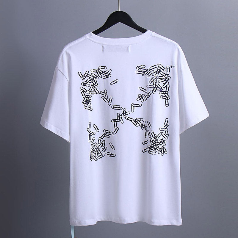 OFF-WHITE "Paper Clip" Arrow Graphic T-Shirt