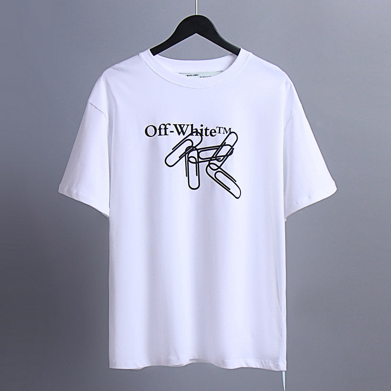 OFF-WHITE "Paper Clip" Arrow Graphic T-Shirt