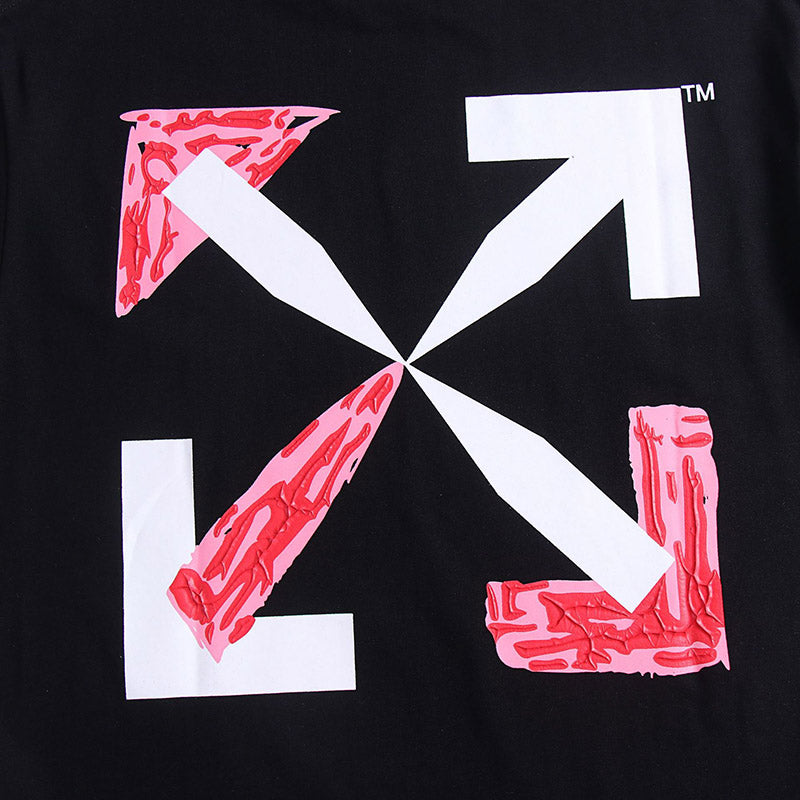 OFF-WHITE "Red Brushstroke" Arrow Graphic T-Shirt