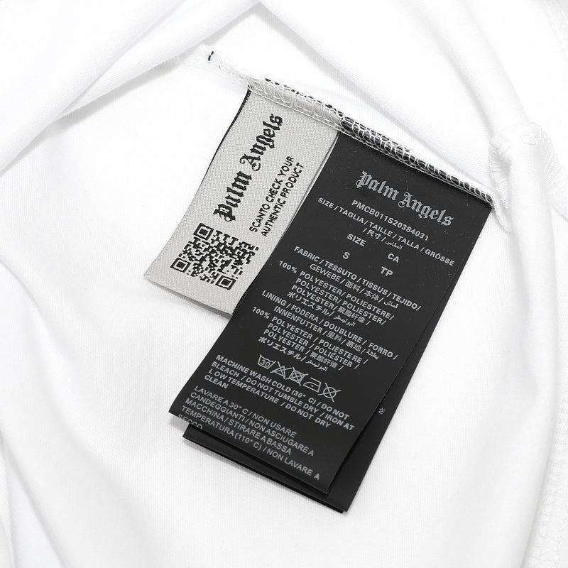 Palm Angels Logo Patch Crewneck T-Shirt – 100% Cotton