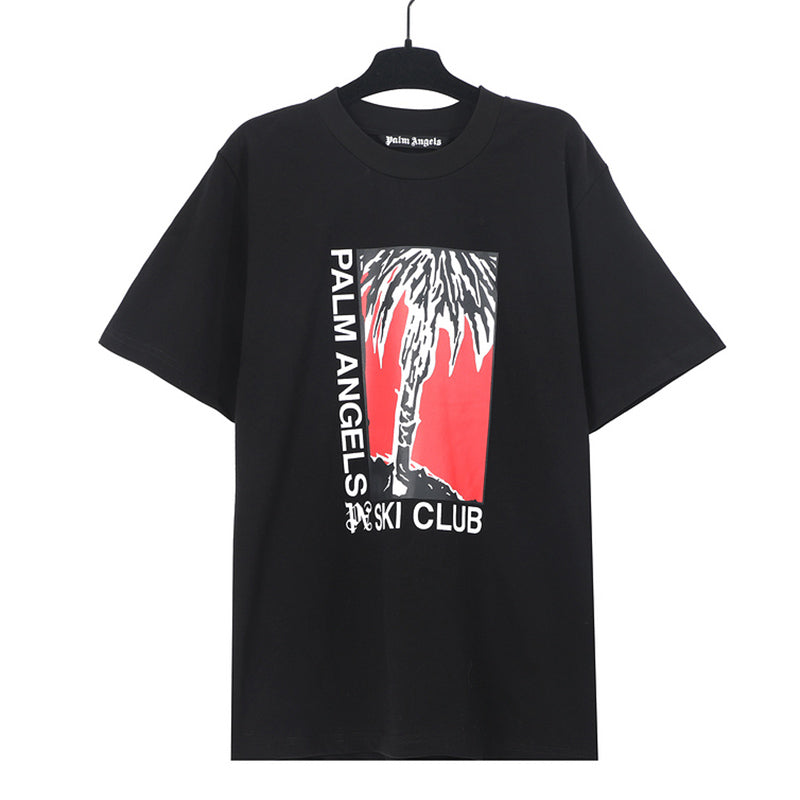 Palm Angels Ski Club Print T-Shirt – 100% Cotton