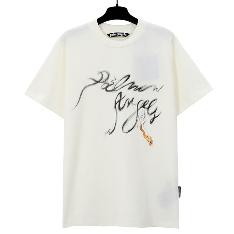 Palm Angels Foggy Logo Print T-Shirt – 100% Cotton