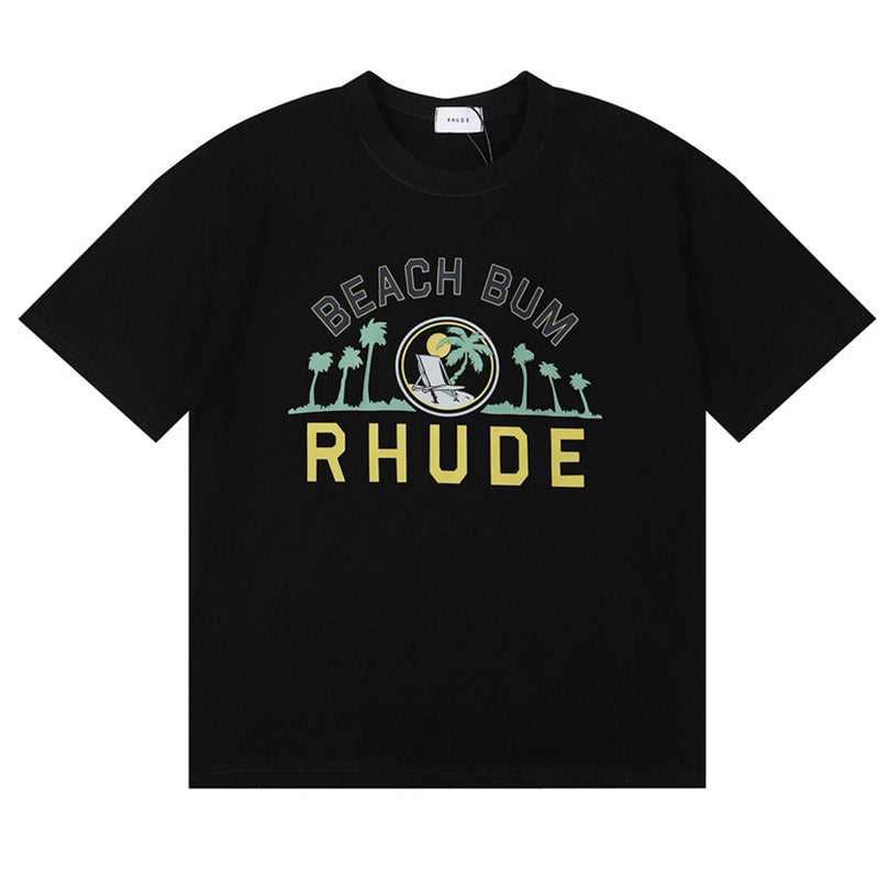 RHUDE Palmera T-Shirt – Black / White / Apricot