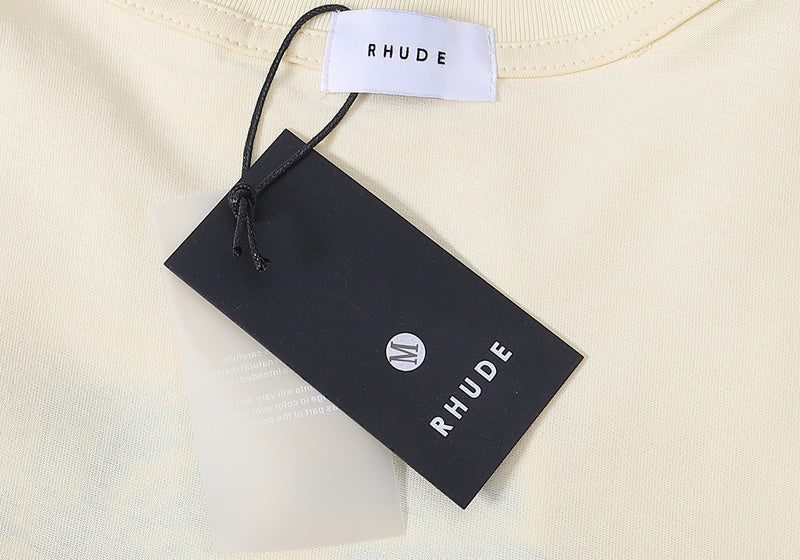 RHUDE Black Hills Rally T-Shirt – White / Apricot / Black