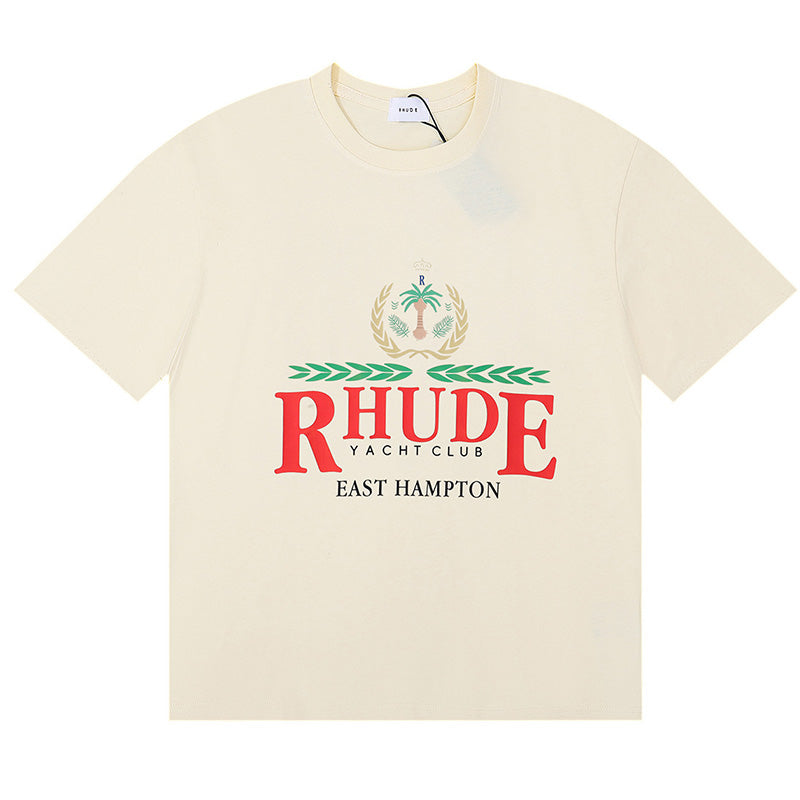 RHUDE East Hampton Crest T-Shirt – Apricot / White / Black