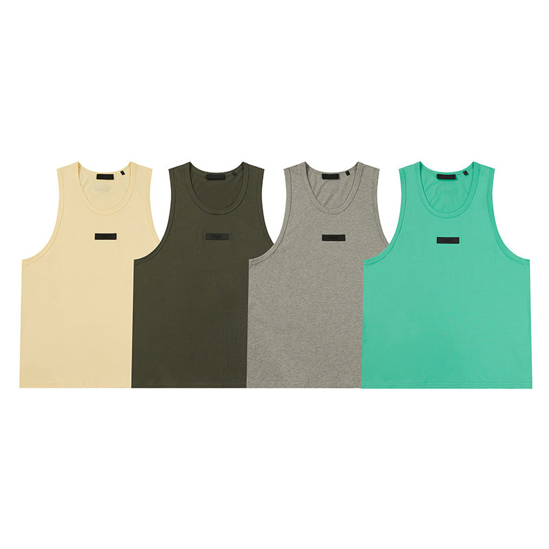 Fear of God Double Line Logo Decoration Sleeveless T-Shirt – Multiple Colors