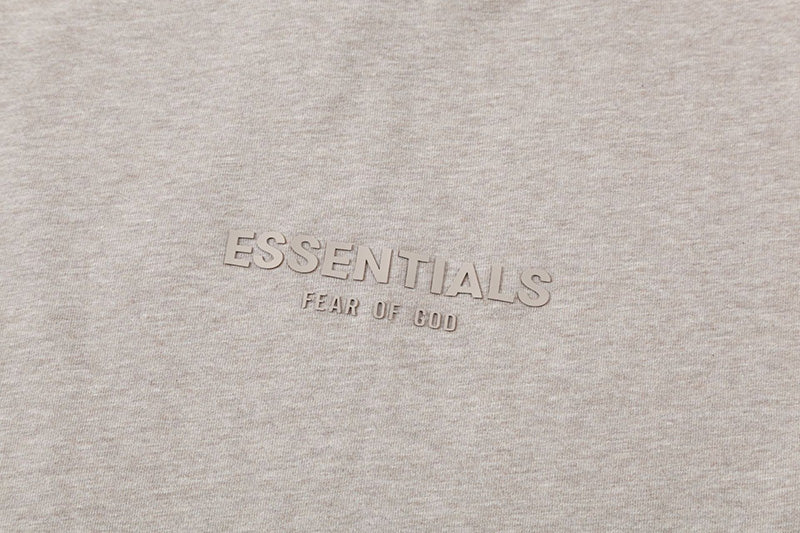 Fear of God Flocked Small Letter Print Sleeveless T-Shirt – Flowery Gray / White / Khaki