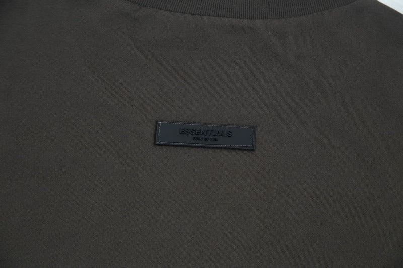 Fear of God Flocked Logo Letter Print Sleeveless T-Shirt – Brown / Grey / Khaki