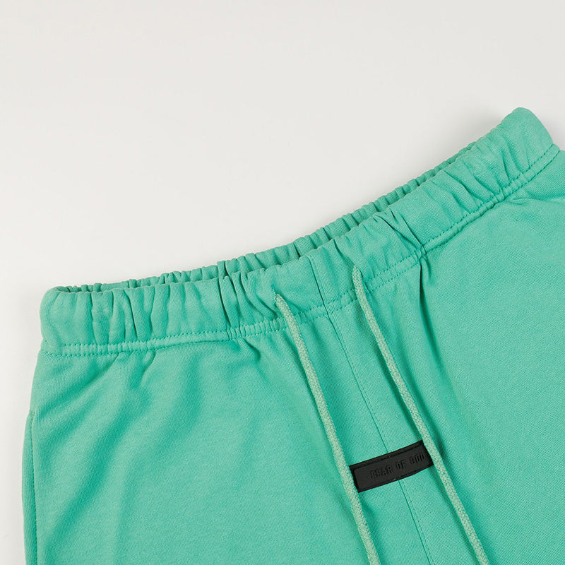 Fear of God Season 9 Multi-Line Letter Print Shorts – Mint Green / Ink Black