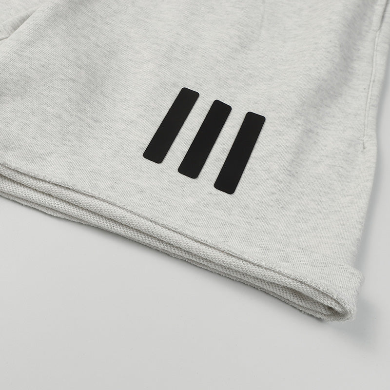 Fear of God x Adidas 3D Rubber Three-Bar Shorts – Grey / Black / White