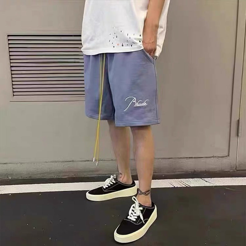 RHUDE Embroidery Logo Shorts – Blue-Violet