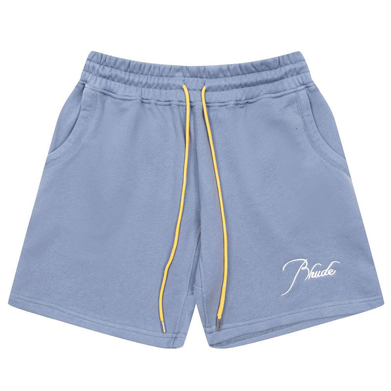 RHUDE Embroidery Logo Shorts – Blue-Violet