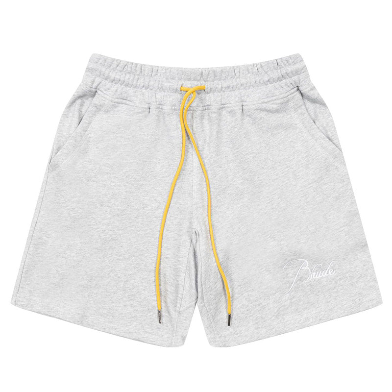 RHUDE Embroidery Logo Shorts – Light Grey