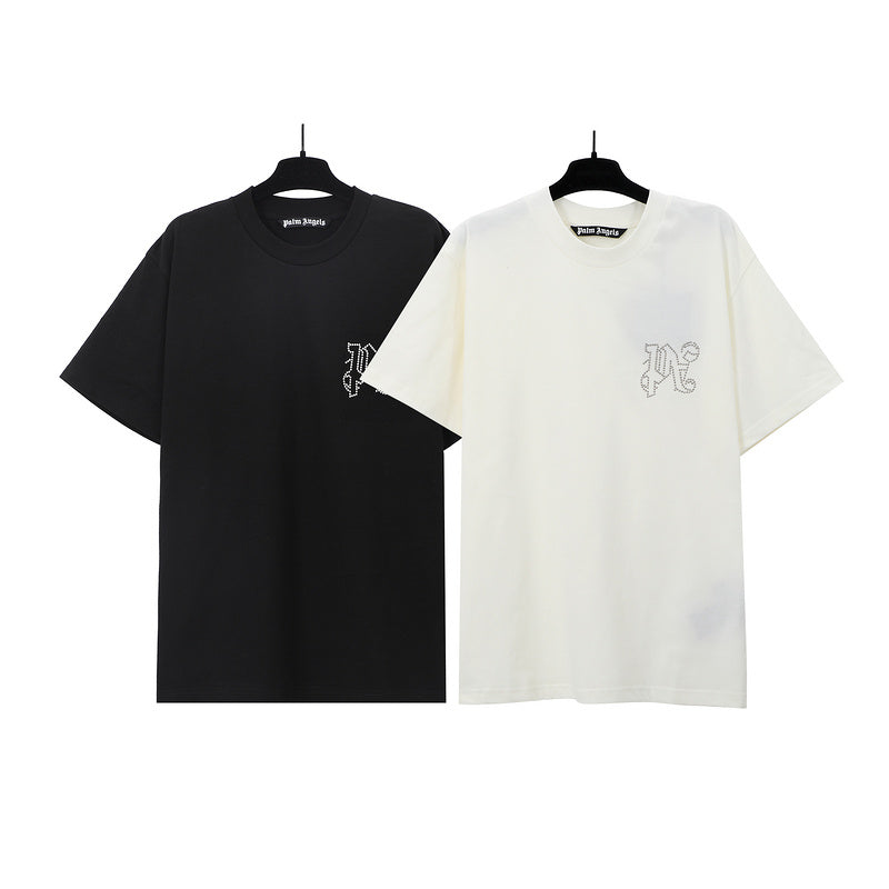 Palm Angels Monogram PA Stud T-Shirt – 100% Cotton