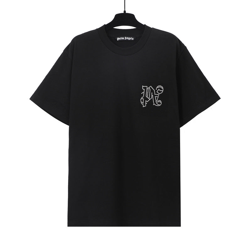 Palm Angels Monogram PA Stud T-Shirt – 100% Cotton