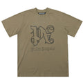 Palm Angels Monogram Statement T-Shirt – Khaki | 100% Cotton