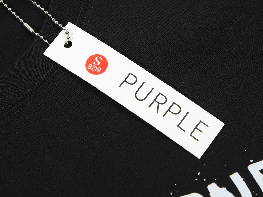 Purple Brand Paint-Streaked Logo T-Shirt