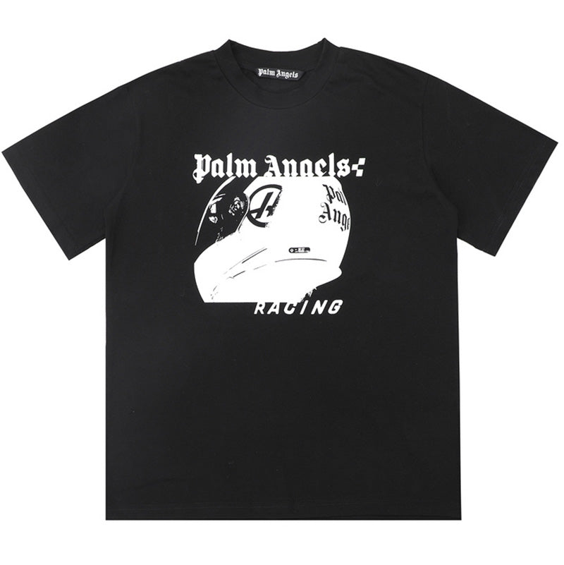 Palm Angels Helmet Print T-Shirt – Dark Red | 100% Cotton