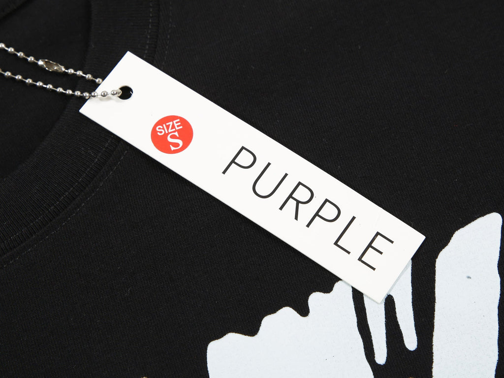 Purple Brand Black Logo T-Shirt