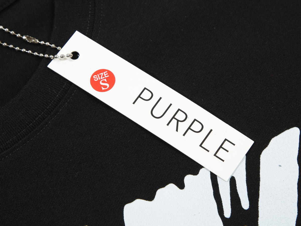 Purple Brand Black Logo T-Shirt