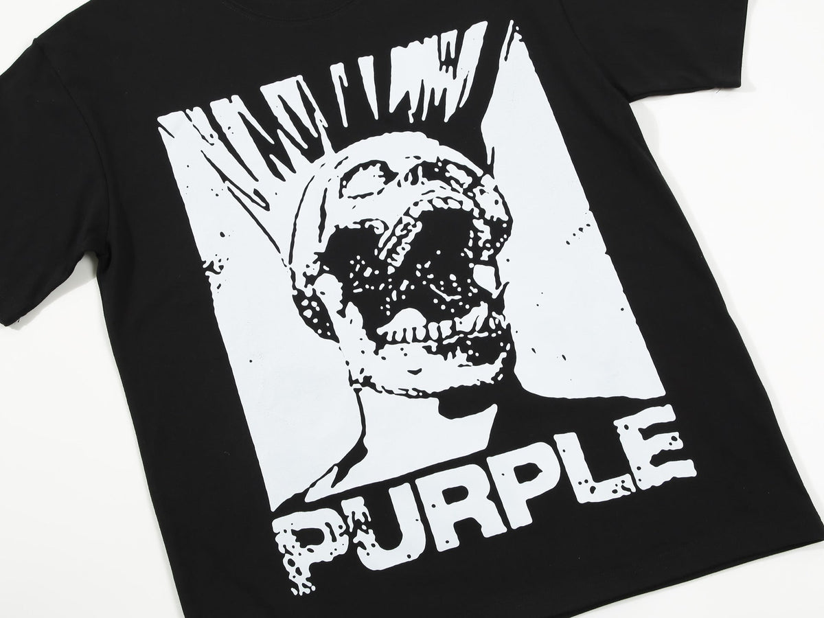 Purple Brand Black Logo T-Shirt
