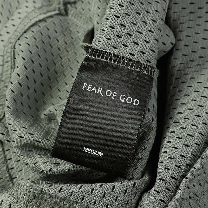 Fear of God Mesh Away Baseball Short Sleeve Jersey – Grey / Black