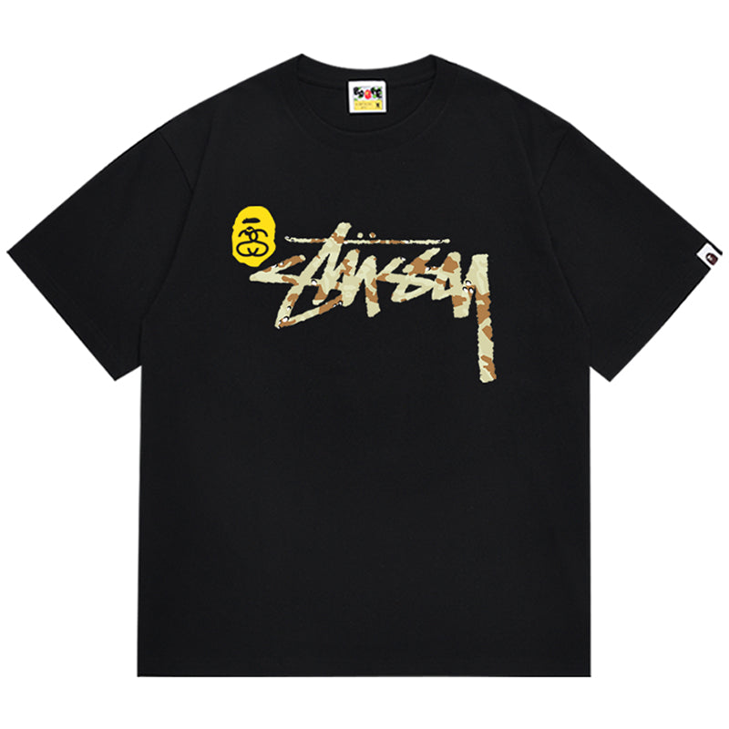 BAPE x Stussy Desert Camo Logo Tee