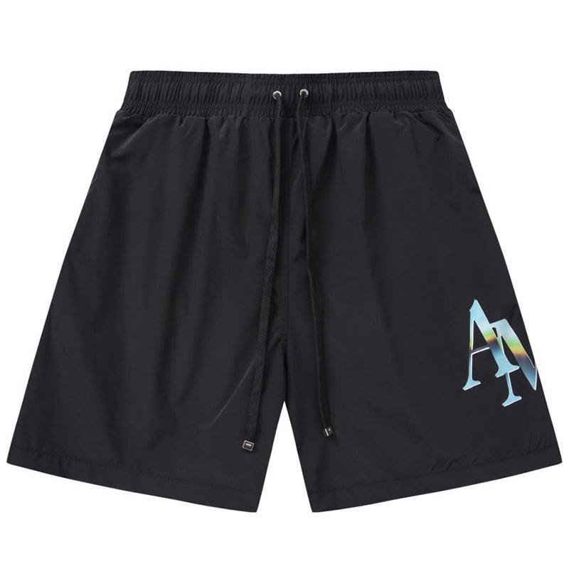 AMIRI Logo Print Swim Shorts – Lightweight Polyester