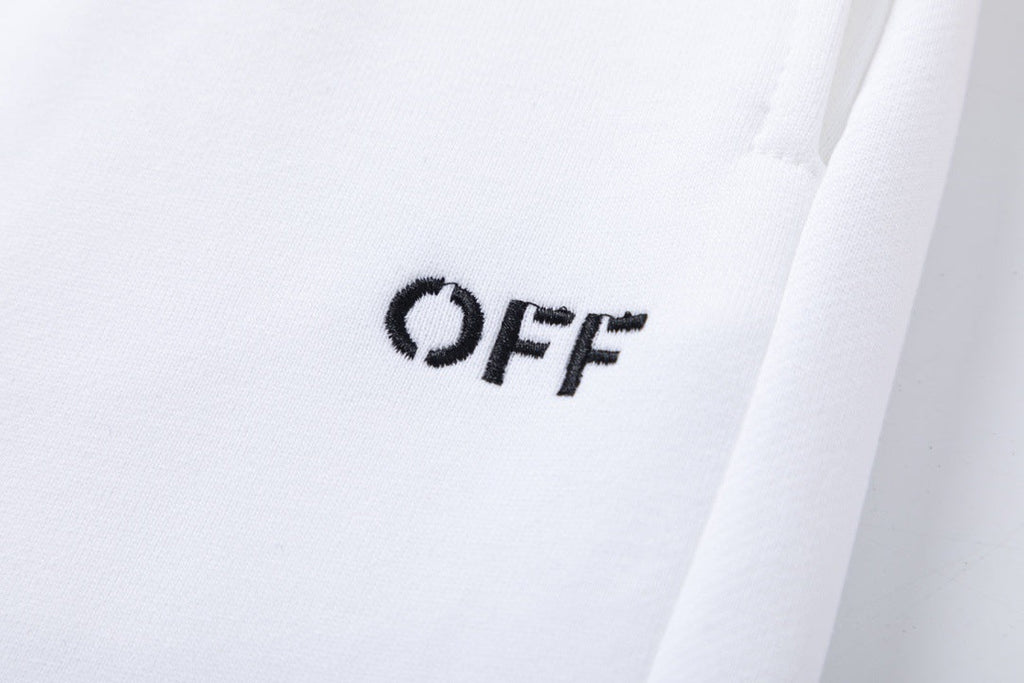 OFF-WHITE Wave Diag Track Shorts – Cotton Drawstring