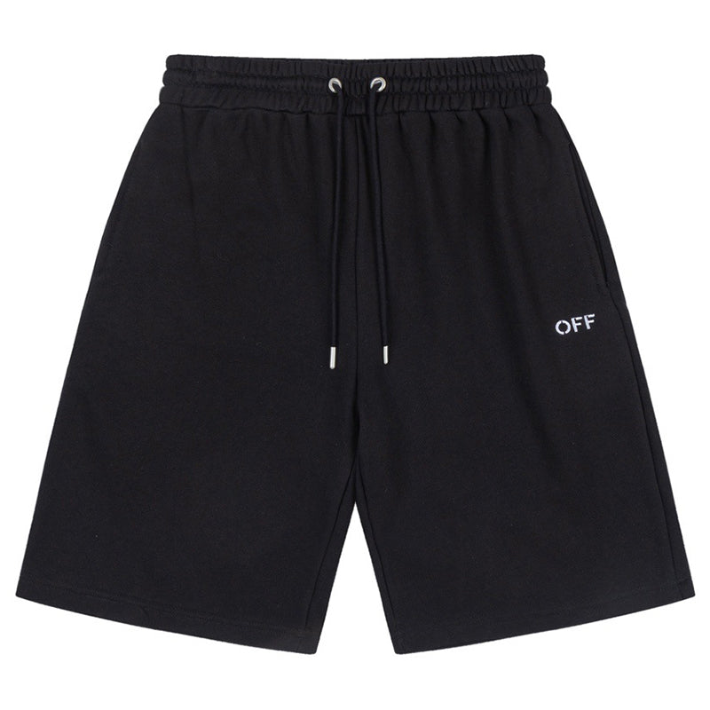 OFF-WHITE Wave Diag Track Shorts – Cotton Drawstring
