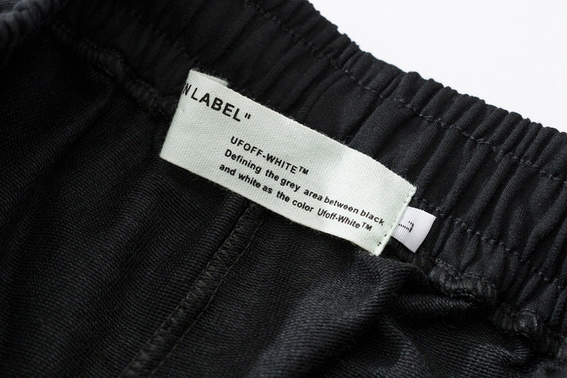 OFF-WHITE Seeing Things Allover Print Shorts