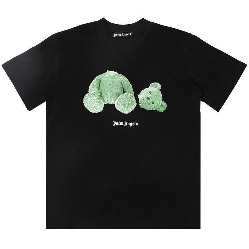 Palm Angels Bear Curved Logo T-Shirt – 100% Cotton