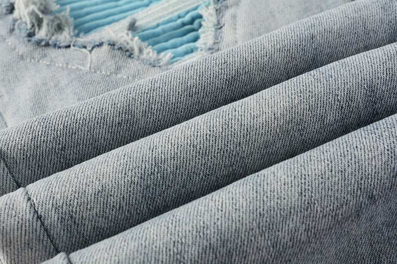 AMIRI Slim Fit Distressed Jeans – Full Logo Denim