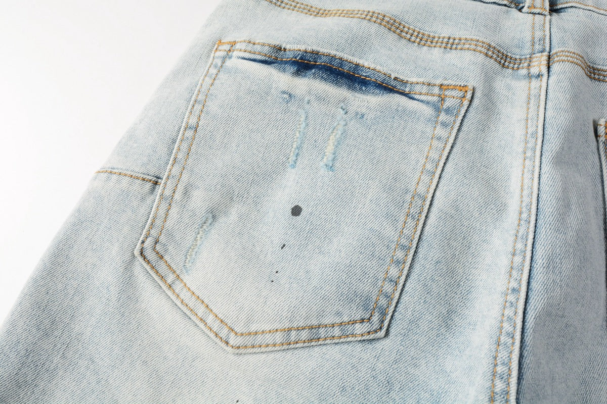 Purple Brand Relaxed Fit Denim Shorts