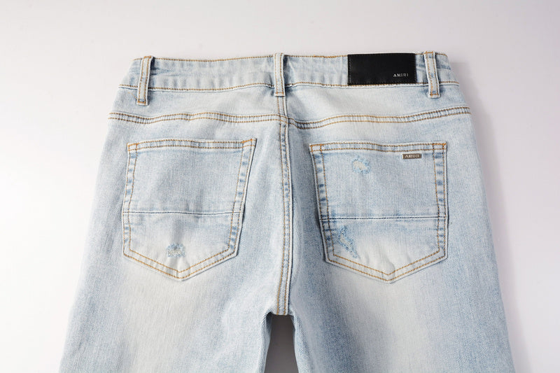 AMIRI Slim Fit Distressed Jeans – Full Length Denim