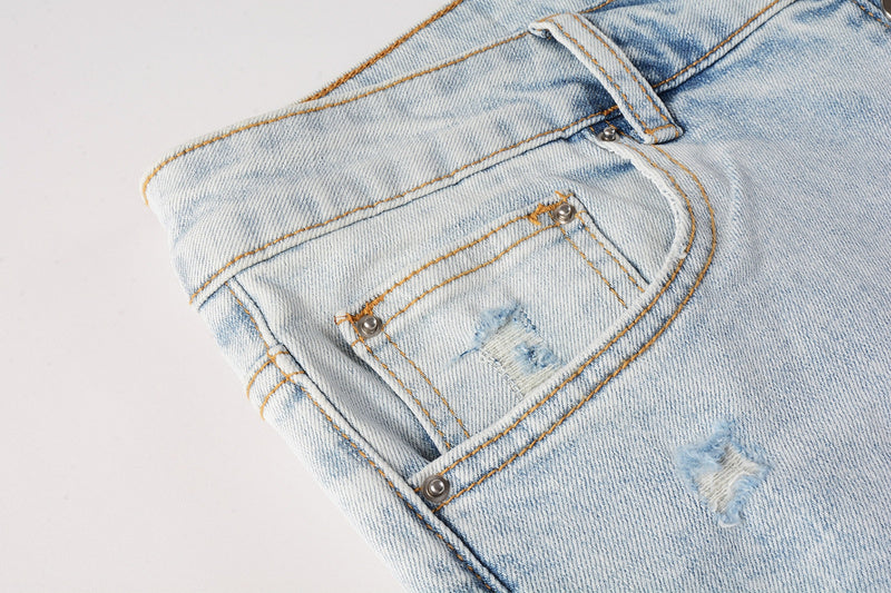 AMIRI Slim Fit Distressed Jeans – Full Length Denim