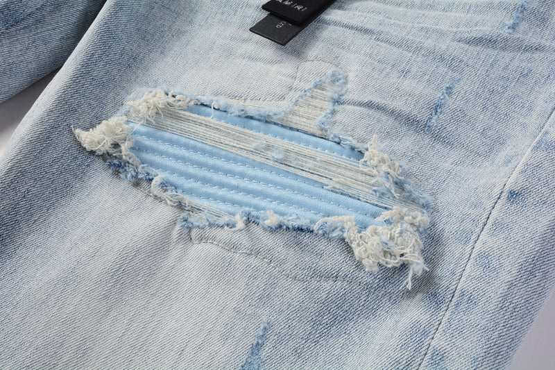 AMIRI Slim Fit Distressed Jeans – Full Length Denim
