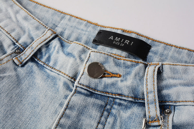 AMIRI Slim Fit Distressed Jeans – Full Length Denim