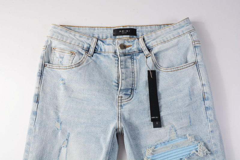 AMIRI Slim Fit Distressed Jeans – Full Length Denim