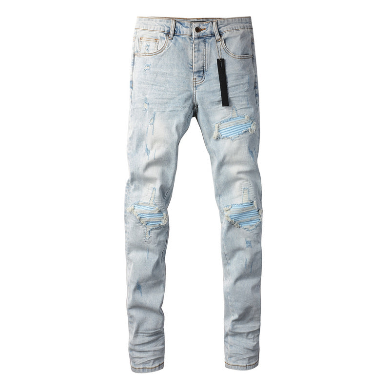 AMIRI Slim Fit Distressed Jeans – Full Length Denim