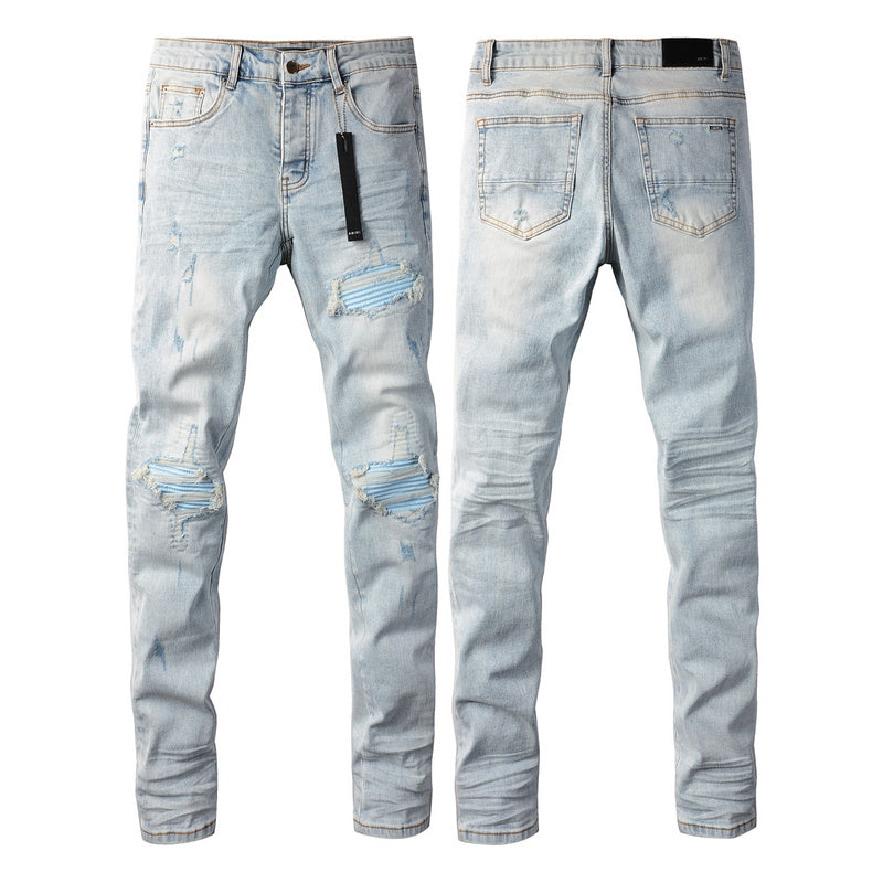 AMIRI Slim Fit Distressed Jeans – Full Length Denim