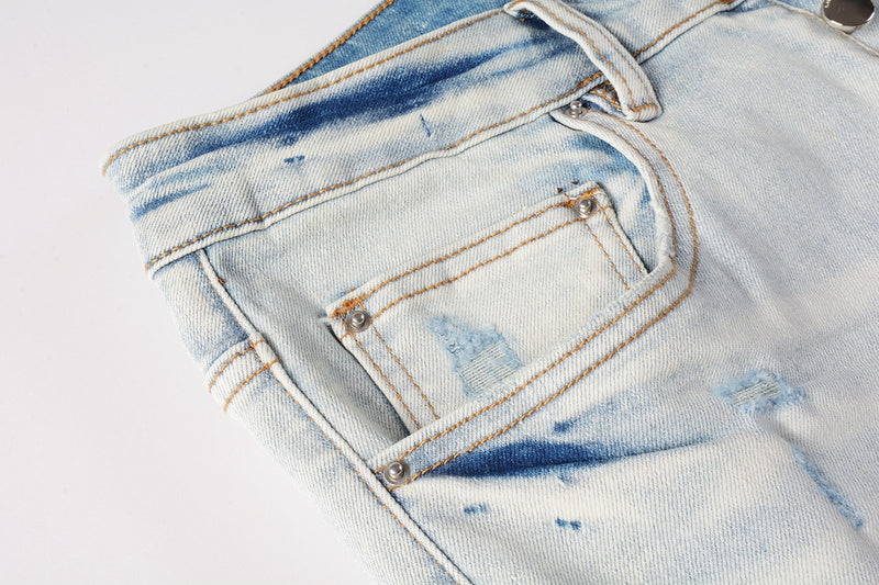 AMIRI Slim Fit Distressed Jeans – Full Length Denim