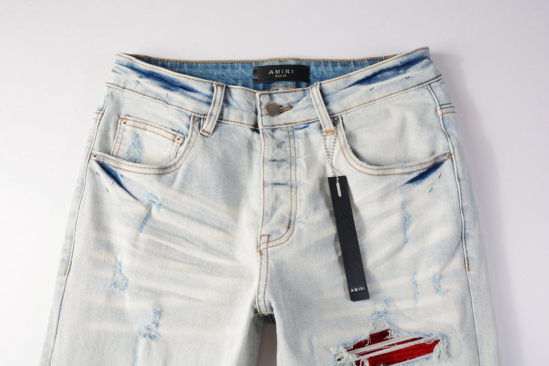 AMIRI Slim Fit Distressed Jeans – Full Length Denim