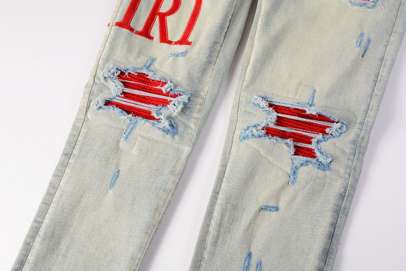 AMIRI Slim Fit Distressed Jeans – Full Length Denim