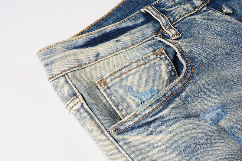 AMIRI Slim Fit Distressed Jeans – Full Length Denim