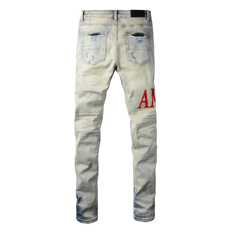 AMIRI Slim Fit Distressed Jeans – Full Length Denim