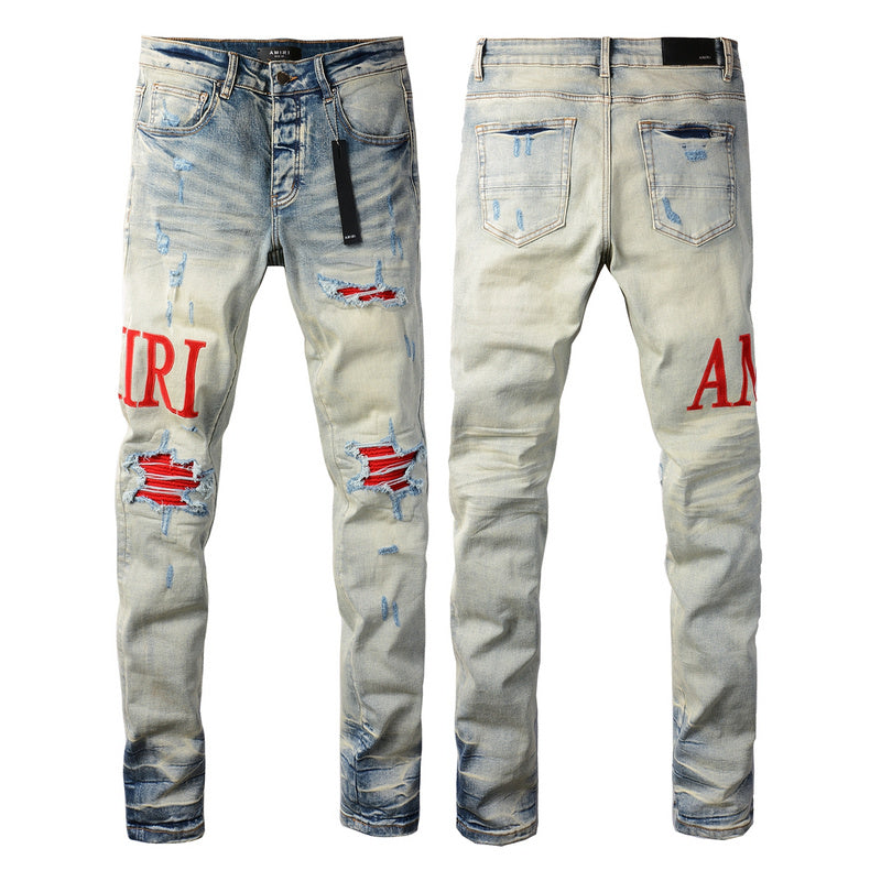 AMIRI Slim Fit Distressed Jeans – Full Length Denim