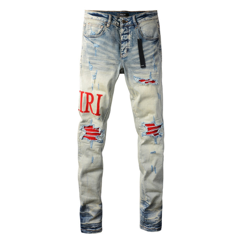 AMIRI Slim Fit Distressed Jeans – Full Length Denim