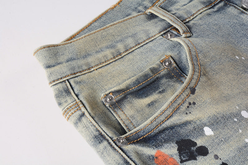 Purple Brand Jeans #9071 | Skinny Fit Scratched Denim